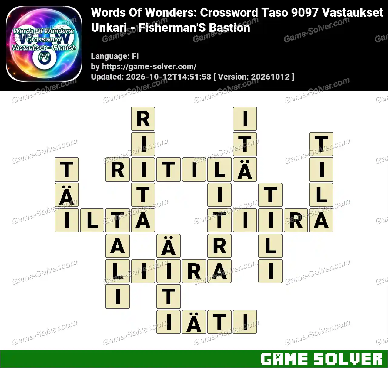 Words Of Wonders: Crossword Taso 9097 Vastaukset – Unkari – Fisherman’S Bastion